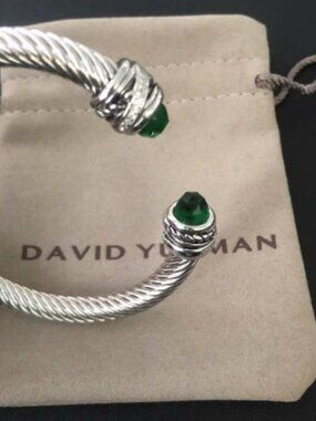 David Yurman Peridot Diamond 5MM Bracelet